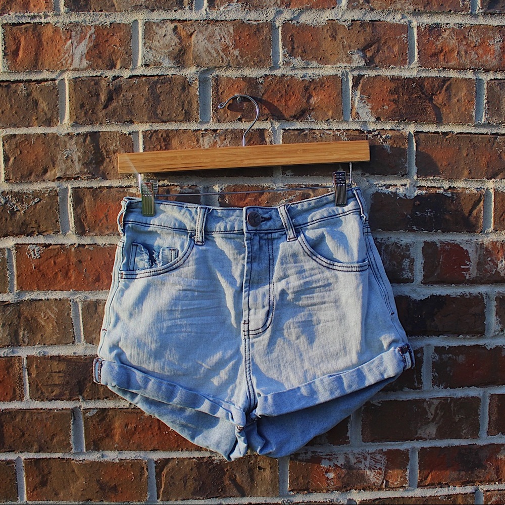 Oneteaspoon light blue denim shorts